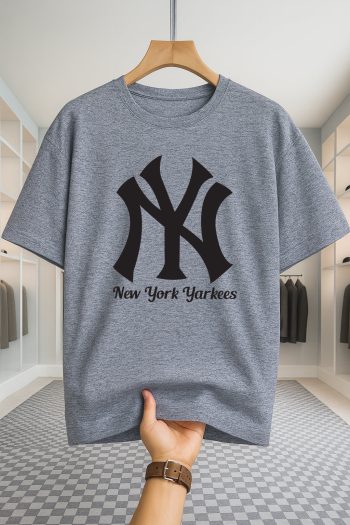 Drop Shoulder T-shirt - NY - Ash