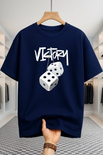 Drop Shoulder T-shirt - Victory - Navy Blue