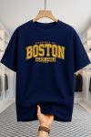 Drop Shoulder T-shirt - Boston - Navy Blue