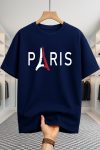 Drop Shoulder T-shirt - Paris 2 - Navy Blue