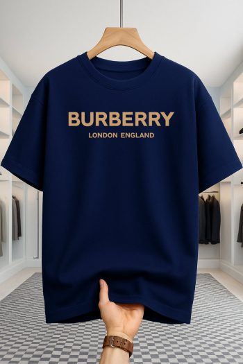 Drop Shoulder T-shirt - Burberry - Navy Blue