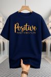 Drop Shoulder T-shirt - Positive - Navy Blue