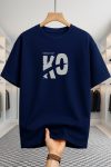 Drop Shoulder T-shirt - Knock Out - Navy Blue