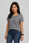 Premium Quality RIB T-shirt for Women – Ash