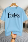 Drop Shoulder T-shirt - Positive - Sky Blue