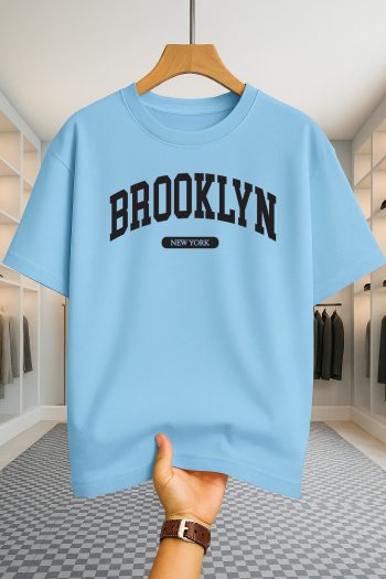 Drop Shoulder T-shirt - Brooklyn - Sky Blue