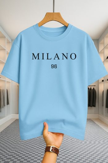 Drop Shoulder T-shirt - Milano 96 - Sky Blue