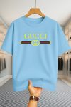 Drop Shoulder T-shirt - Gucci - Sky Blue