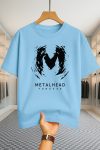 Drop Shoulder T-shirt - Metalhead - Sky Blue