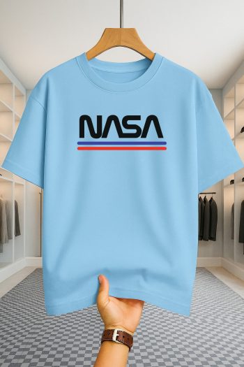Drop Shoulder T-shirt - Nasa - Sky Blue