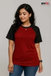 Womens Raglan – Red & Black